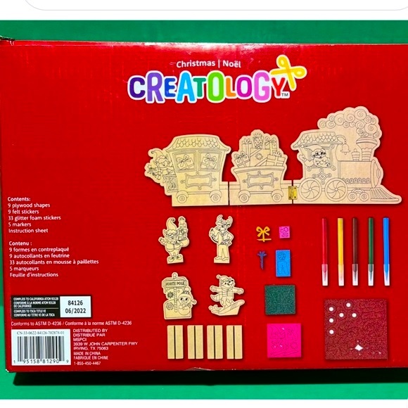 NWT Creatology wood train craft kit - Picture 3 of 5